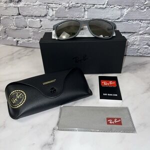 NEW Ray-Ban Chromance Sunglasses Sand Grey Frame & Silver Mirror Lenses RB4330CH